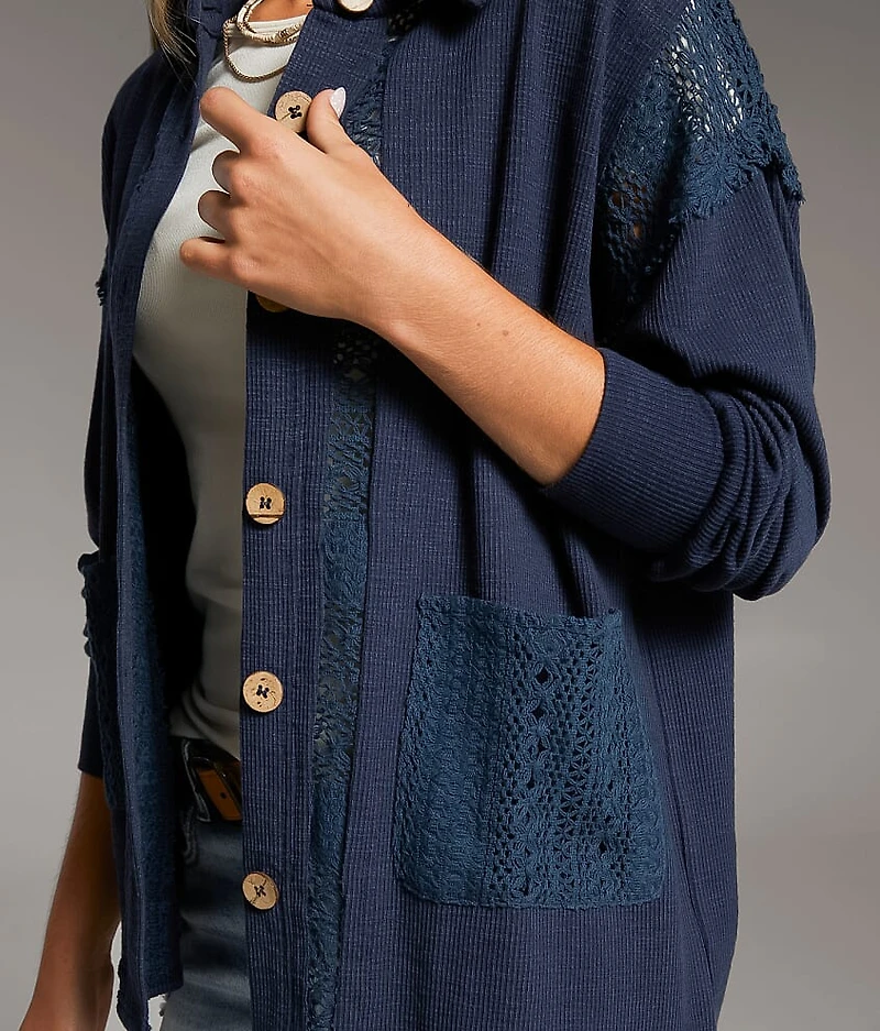 Pieced Crochet Shirt