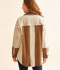 Pieced Corduroy Oversized Jacket