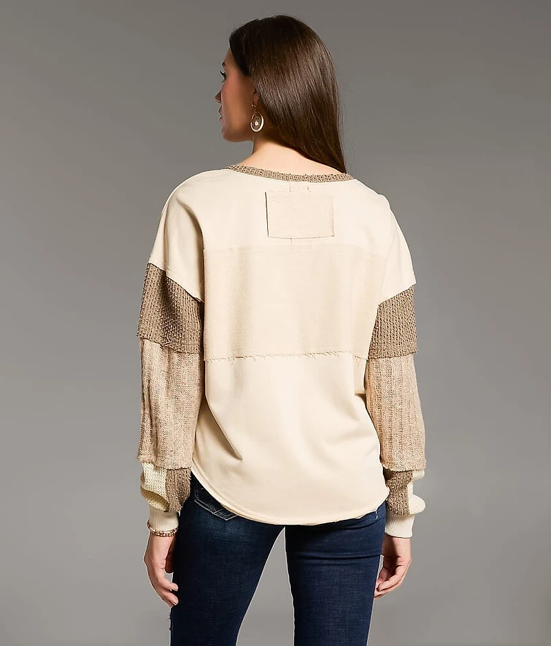 Pieced Henley Top