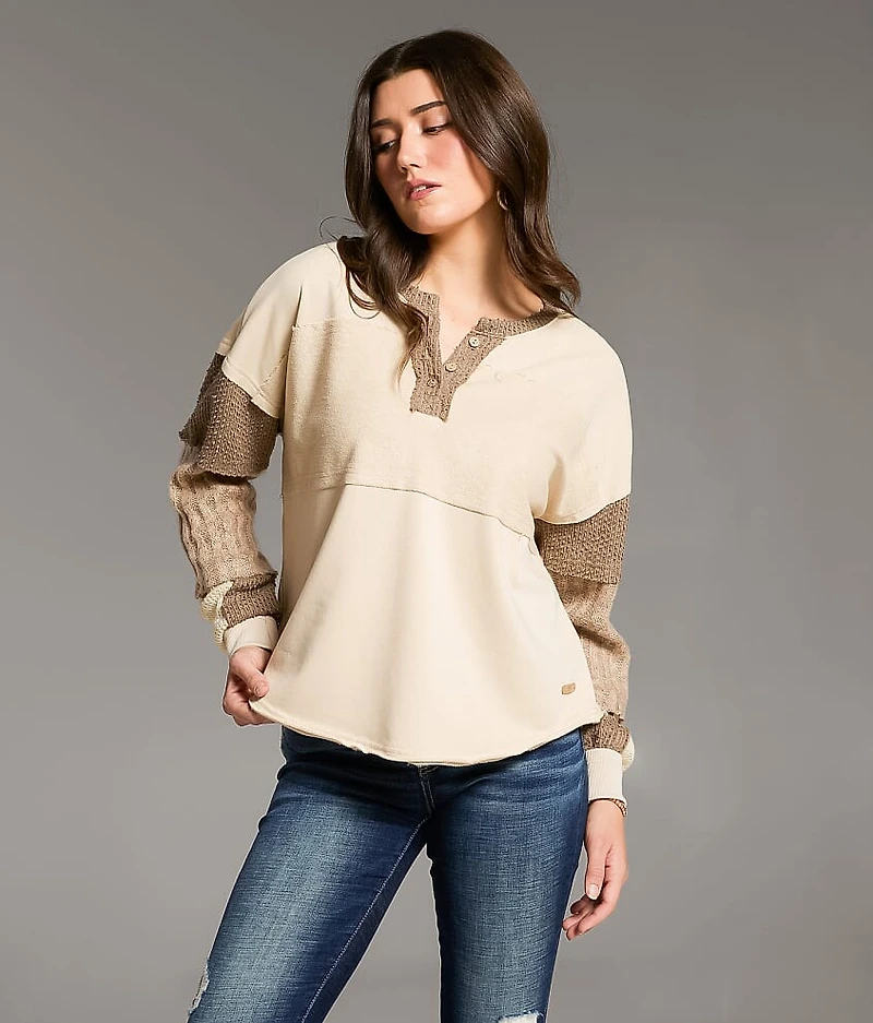 Pieced Henley Top