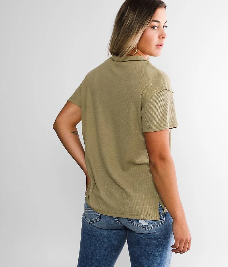 Lace-Up Thermal Top