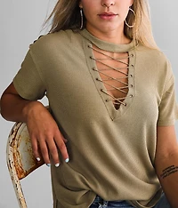 Lace-Up Thermal Top