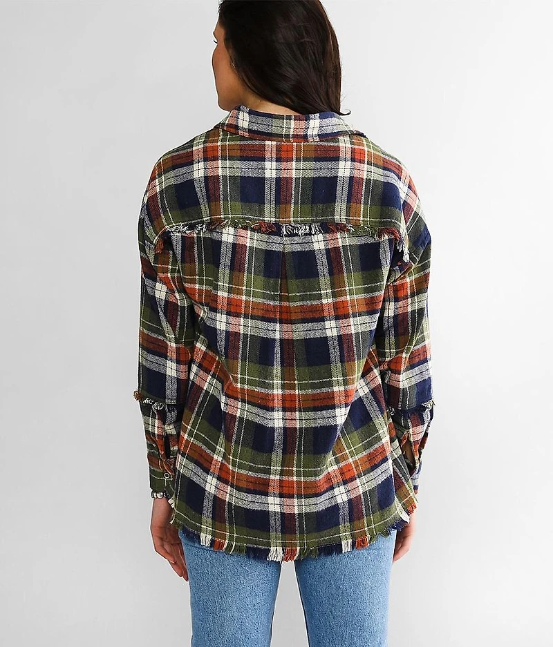 Oversized Boyfriend Flannel Shirt