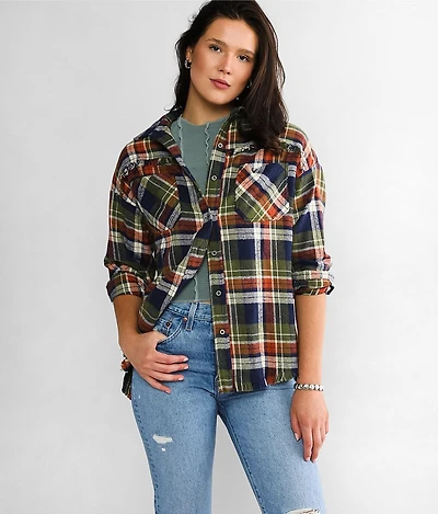 Oversized Boyfriend Flannel Shirt