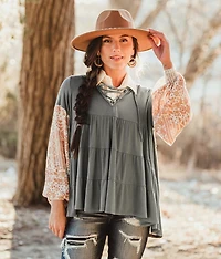 Tiered Raw Edge Top