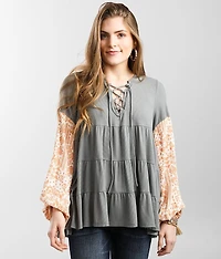 Tiered Raw Edge Top