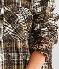 Frayed Plaid Shirt