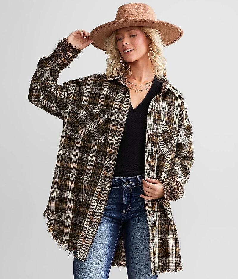 Frayed Plaid Shirt