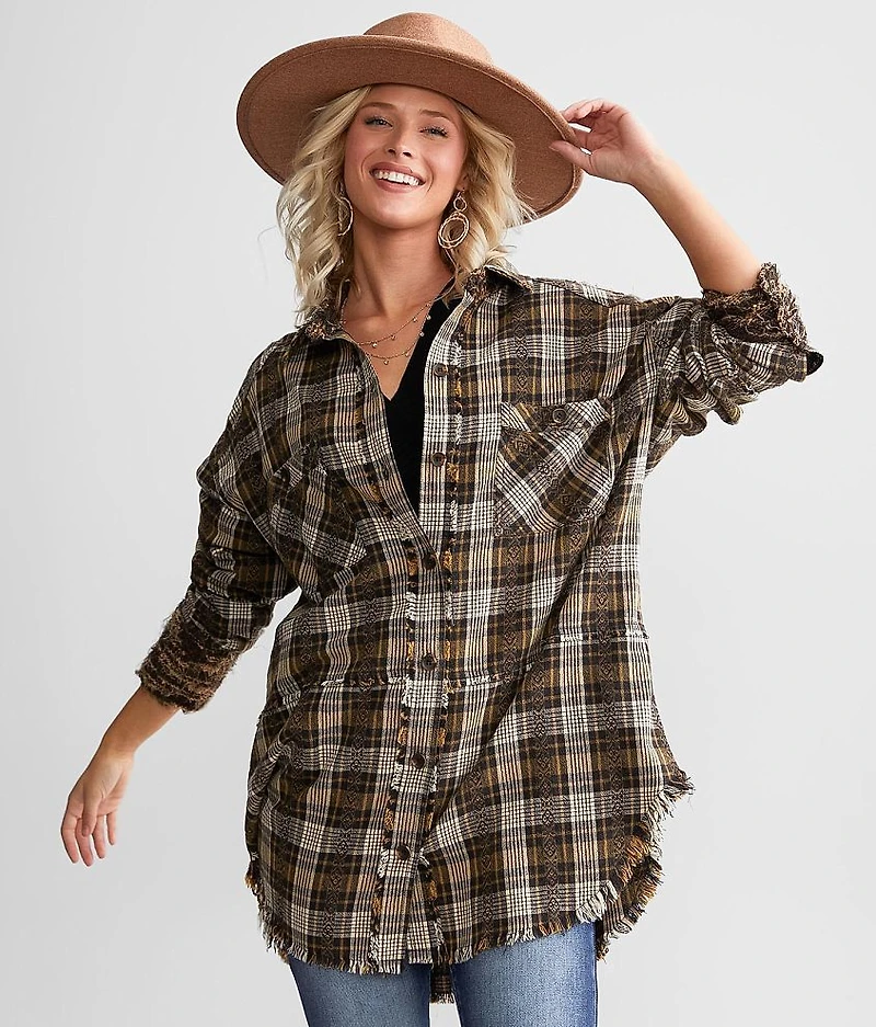 Frayed Plaid Shirt