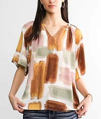 Abstract Chiffon Top