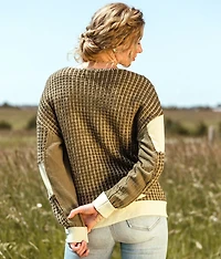 Checker Henley Sweater