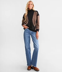 Pieced Sweater Knit Pullover