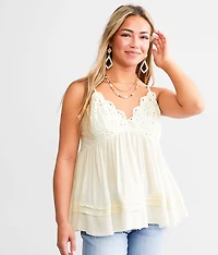Flowy Eyelet Tank Top