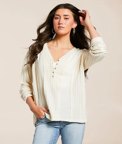 Raw Edge Pieced Henley