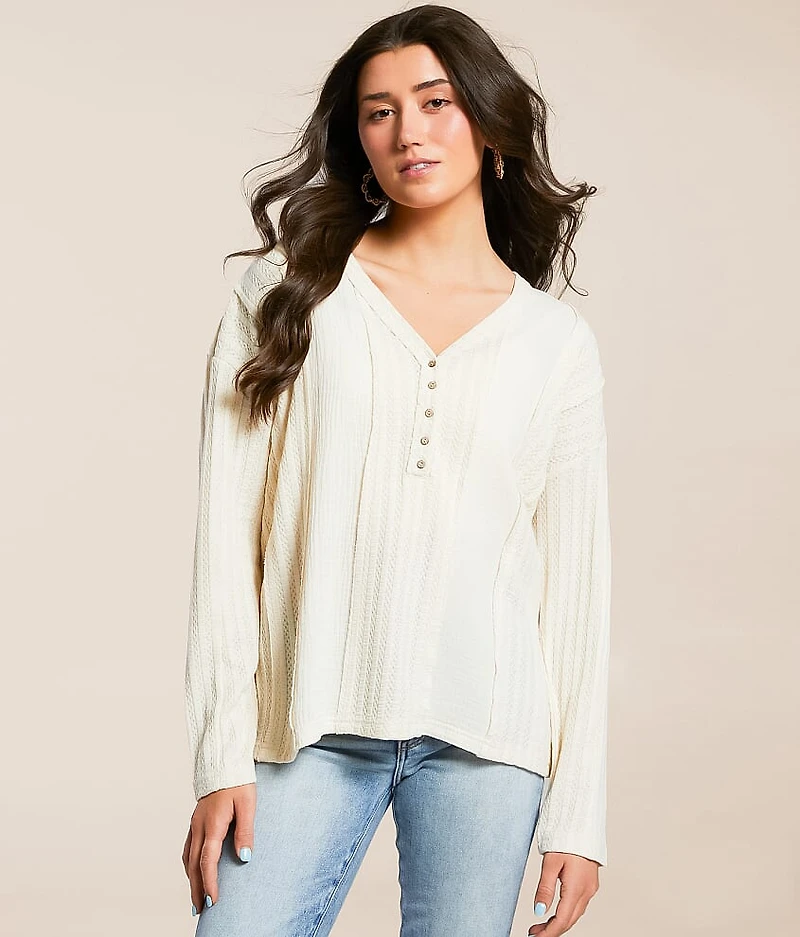Raw Edge Pieced Henley