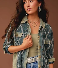 Washed Lace Shacket