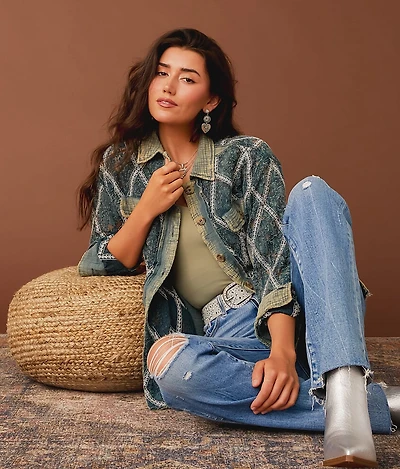 Washed Lace Shacket