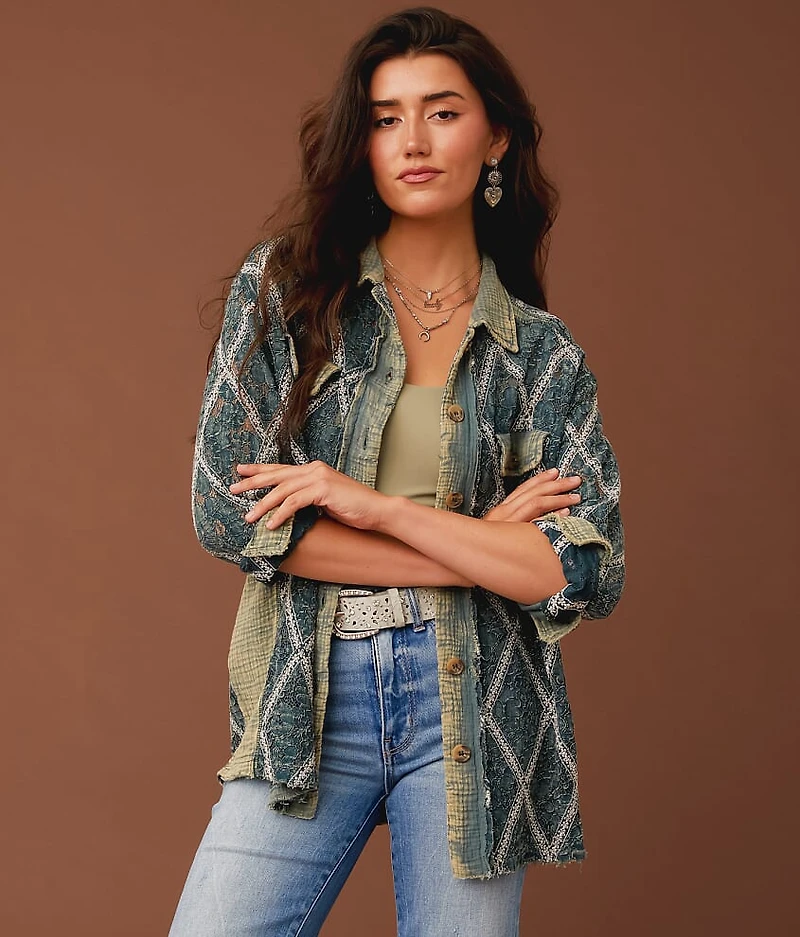 Washed Lace Shacket