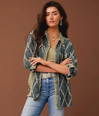 Washed Lace Shacket
