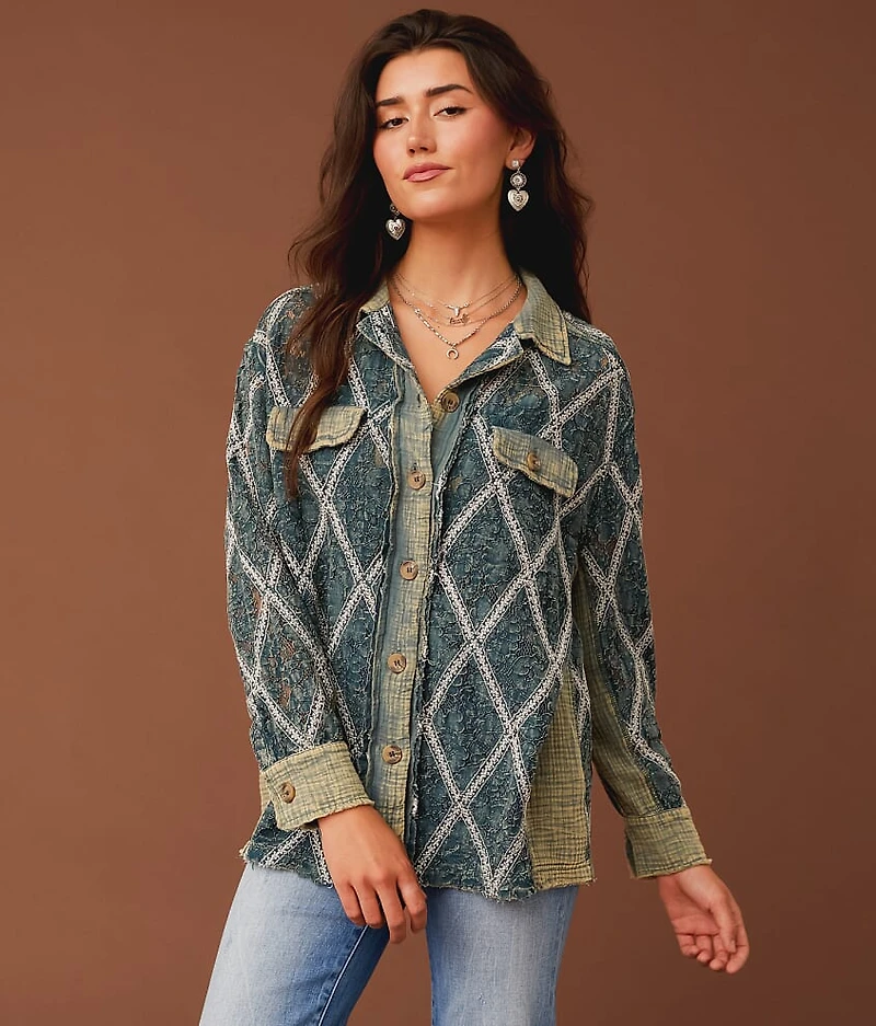 Washed Lace Shacket