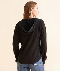 Pieced Exposed Seam Hoodie