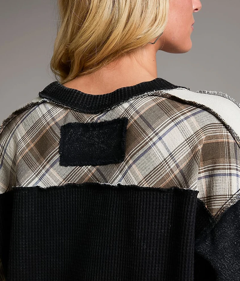 Pieced Plaid Thermal