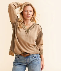 Washed Raw Edge Pullover