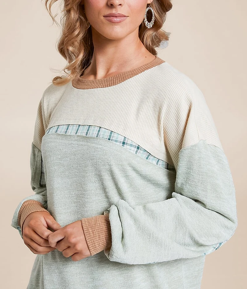 Pieced Plaid Top