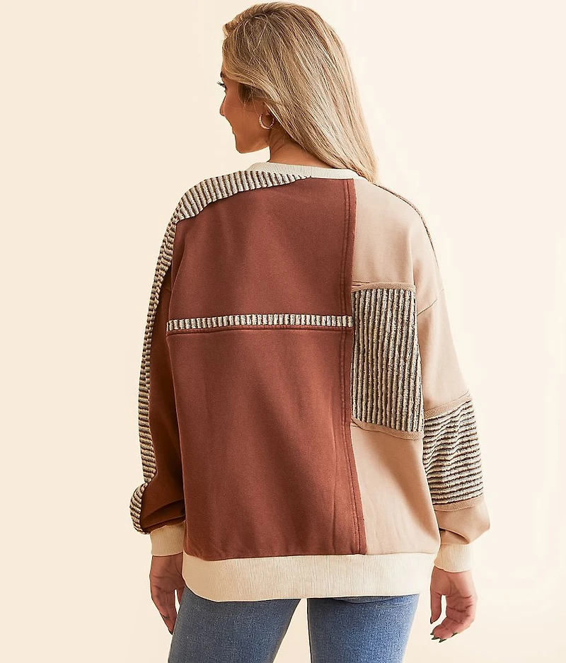 Pieced Stripe Pullover