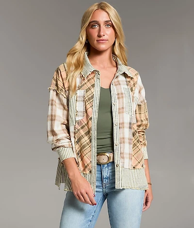 Mixed Plaid Shirt