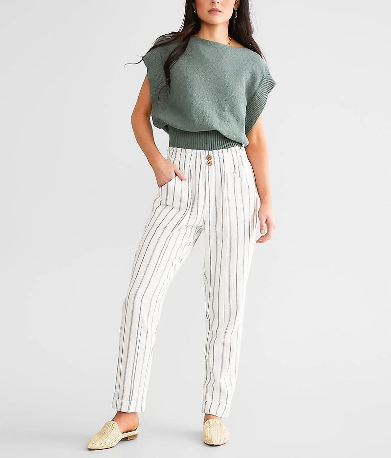 Fashion Stretch Paperbag Pant