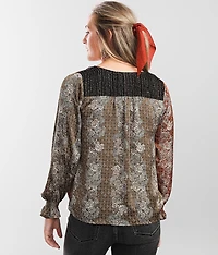 Surplice Satin Blouse