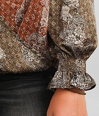 Surplice Satin Blouse