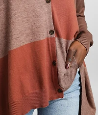 Color Block Cardigan Sweater