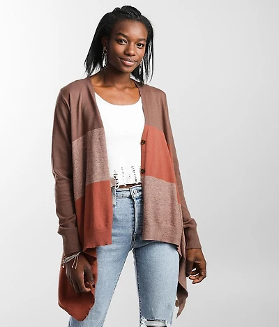Color Block Cardigan Sweater