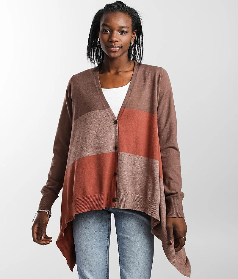 Color Block Cardigan Sweater