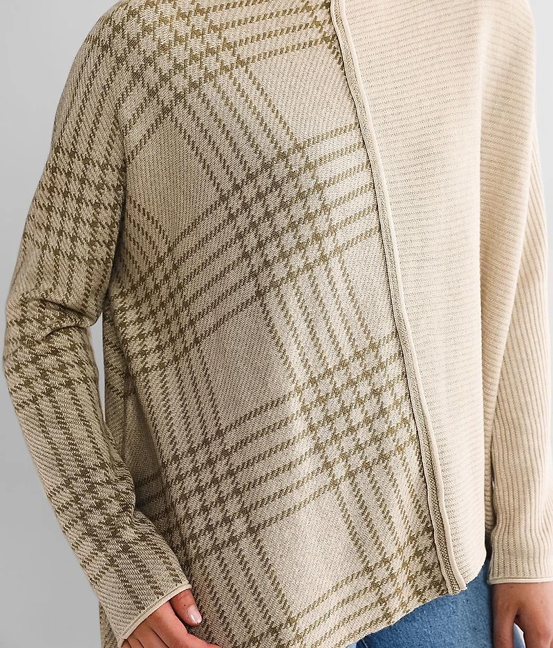 Pieced Turtleneck Sweater