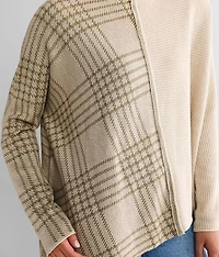 Pieced Turtleneck Sweater