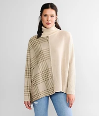 Pieced Turtleneck Sweater
