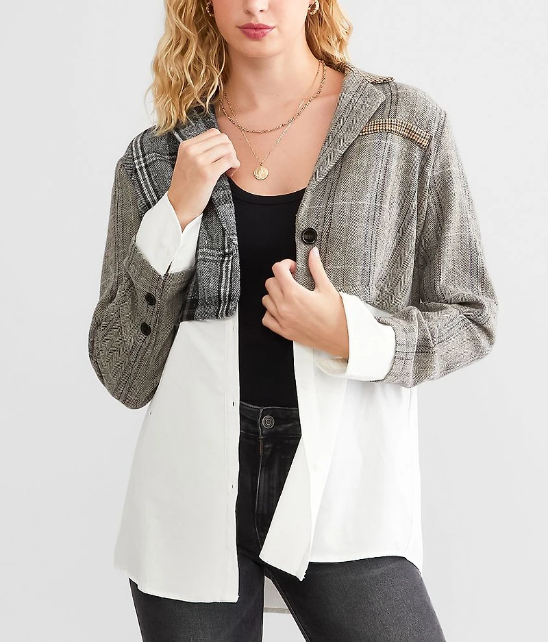 Mixed Print Blazer
