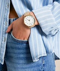 Circle Leather Watch
