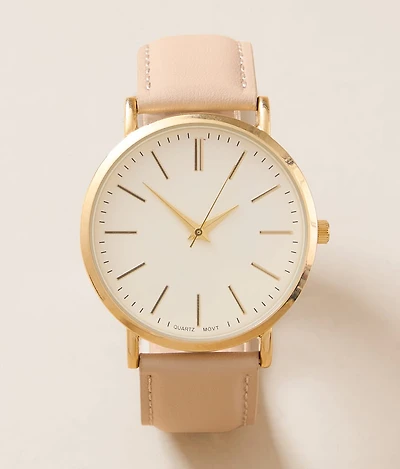 Circle Leather Watch