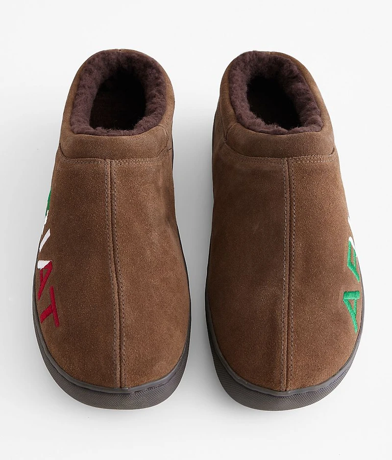 Logo Leather Clog Slipper