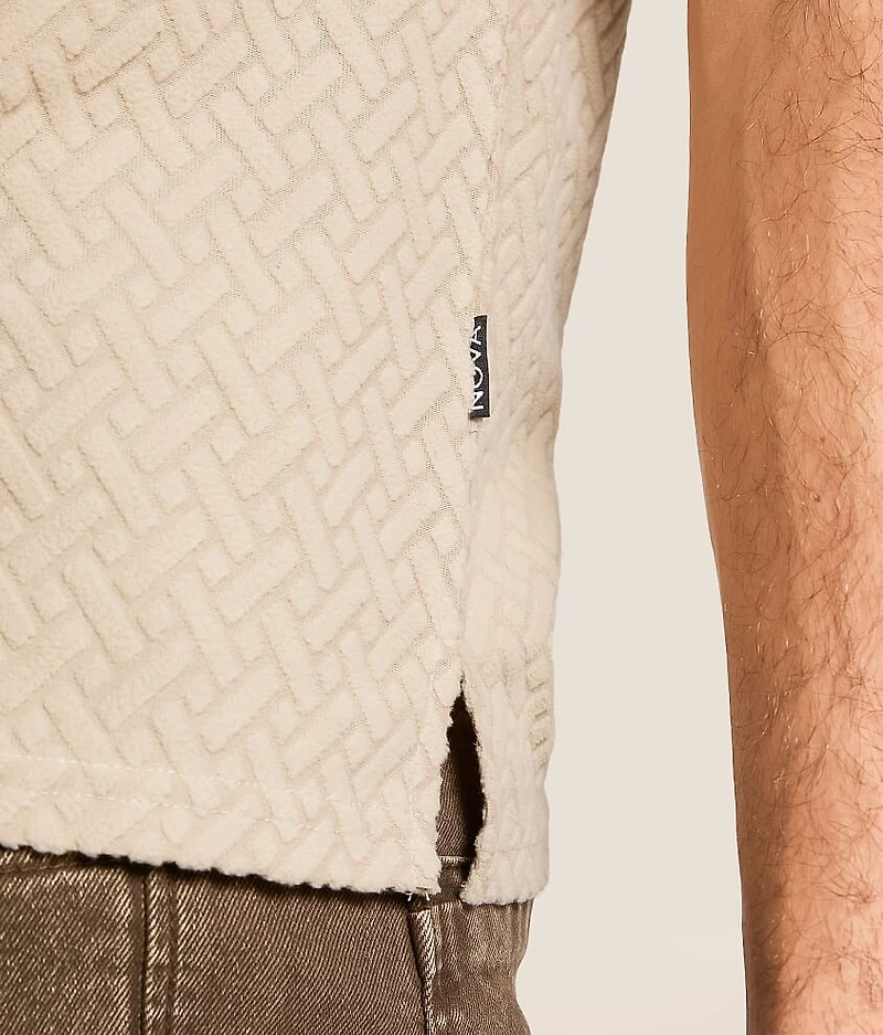 Textured Fleece Polo