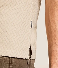 Textured Fleece Polo