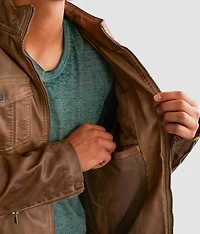 Faux Leather Jacket