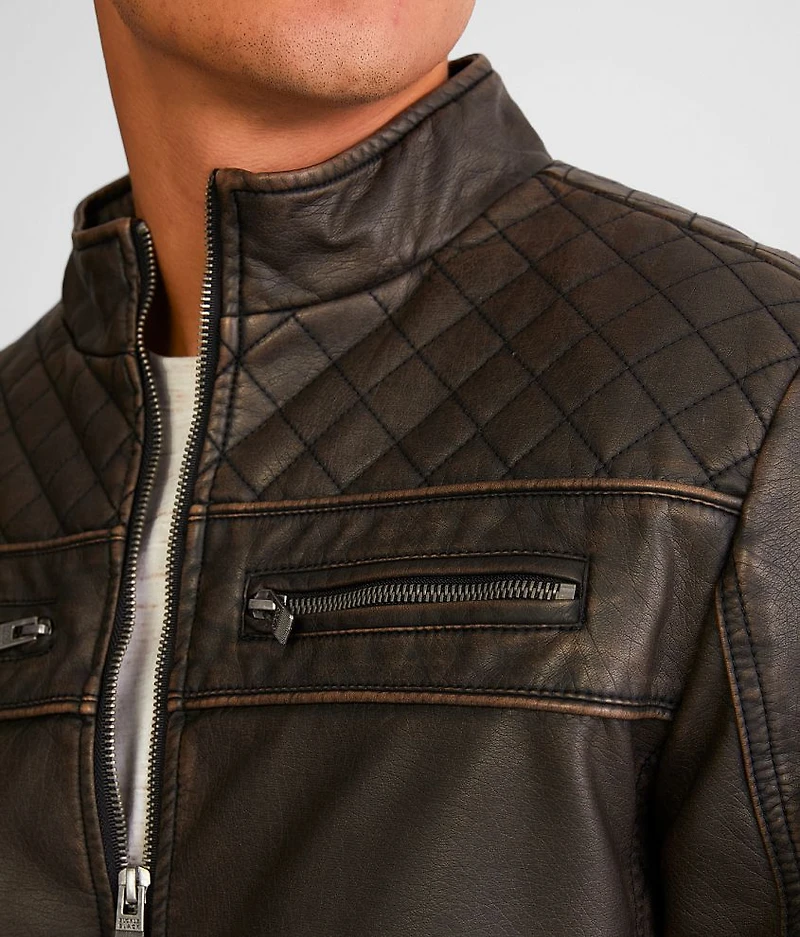 Washed Pleather Jacket