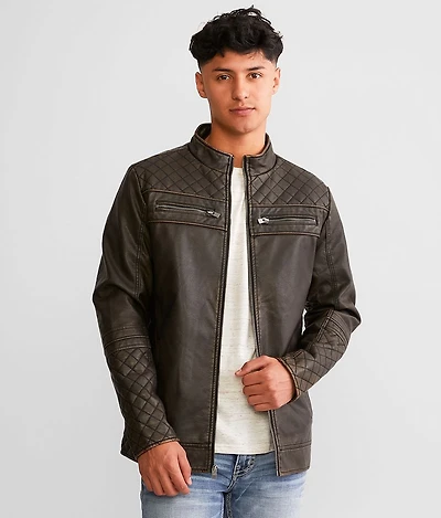 Washed Pleather Jacket