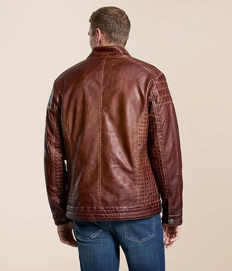 Washed Pleather Jacket