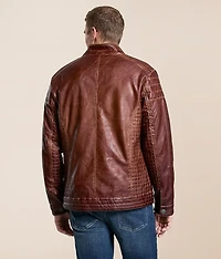 Washed Pleather Jacket